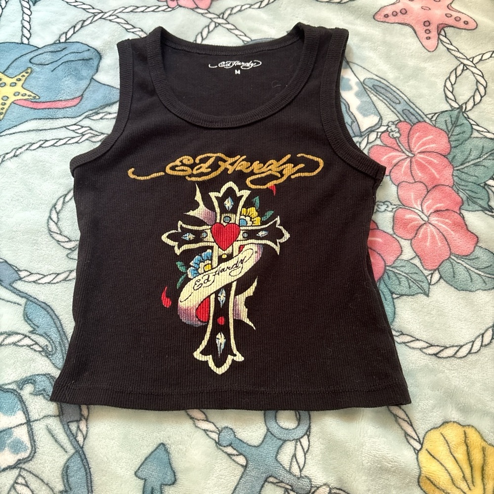 Ed Hardy crop tank top size M